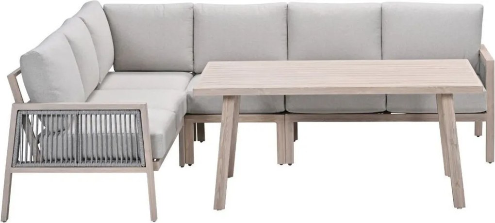 Garden Impressions San Capri lounge dining set 5-delig links - light oak look