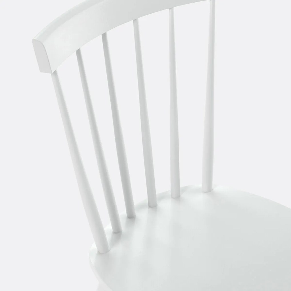 Set van 2 stoelen met spijlen in massief hevea, Jimi