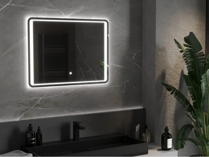 Mexen Zusa verlichte badkamerspiegel 80 x 60 cm, LED 6000K, anti-condens - 9808-080-060-611-00