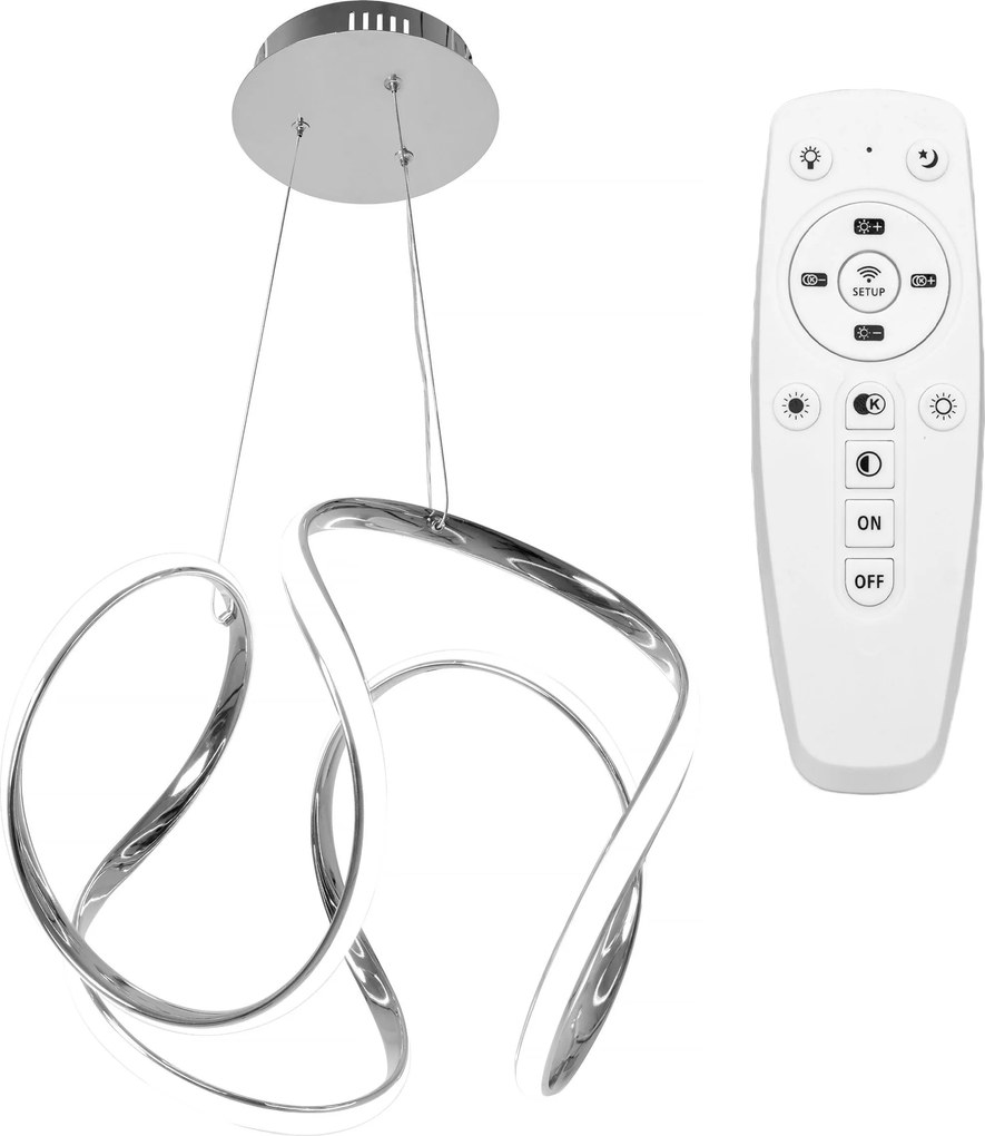 Moderne Hangende Plafondlamp LED PILOT CHROME APP385-CP