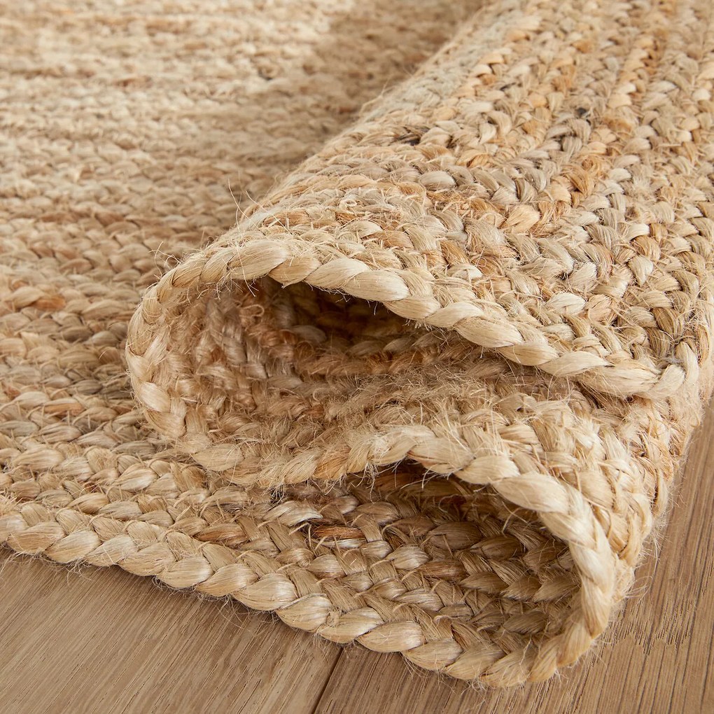 Vloerkleed in jute, formaat XL, handgevlochten, Hempy
