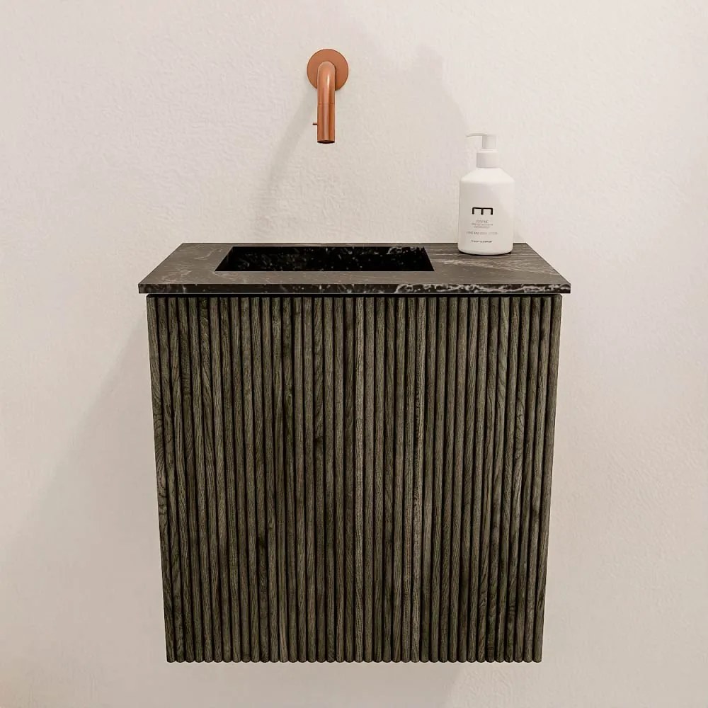 Mondiaz Joya DLux 40cm toiletmeubel shadow met wastafel faye links zonder kraangat lava