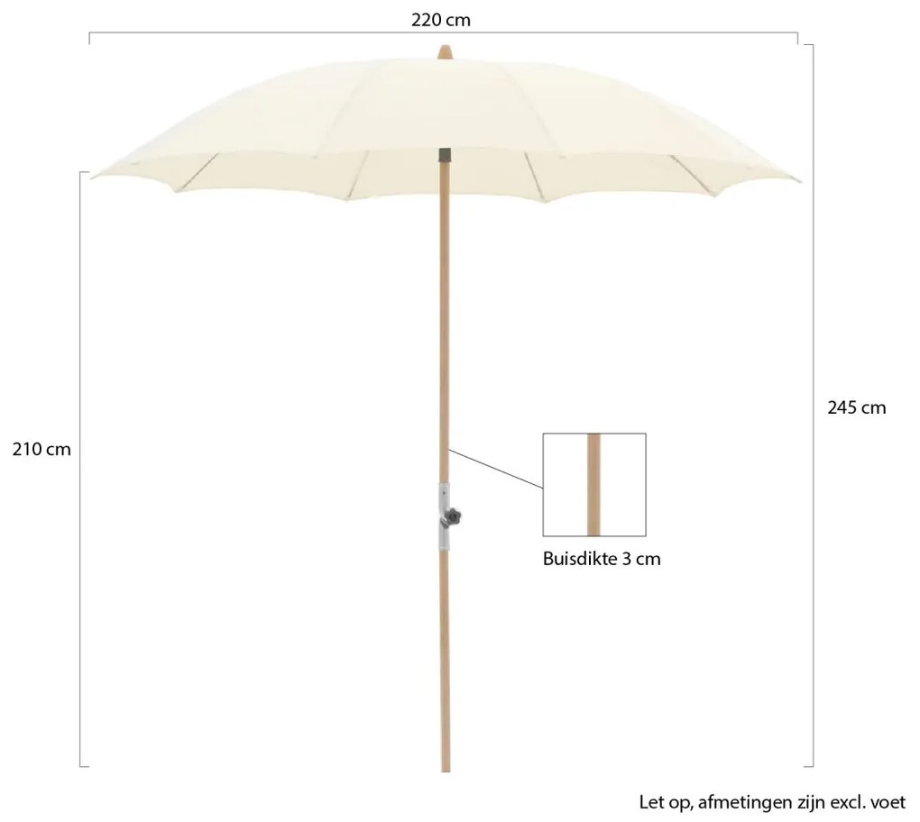 Suncomfort by Glatz Rustico parasol ø 220cm