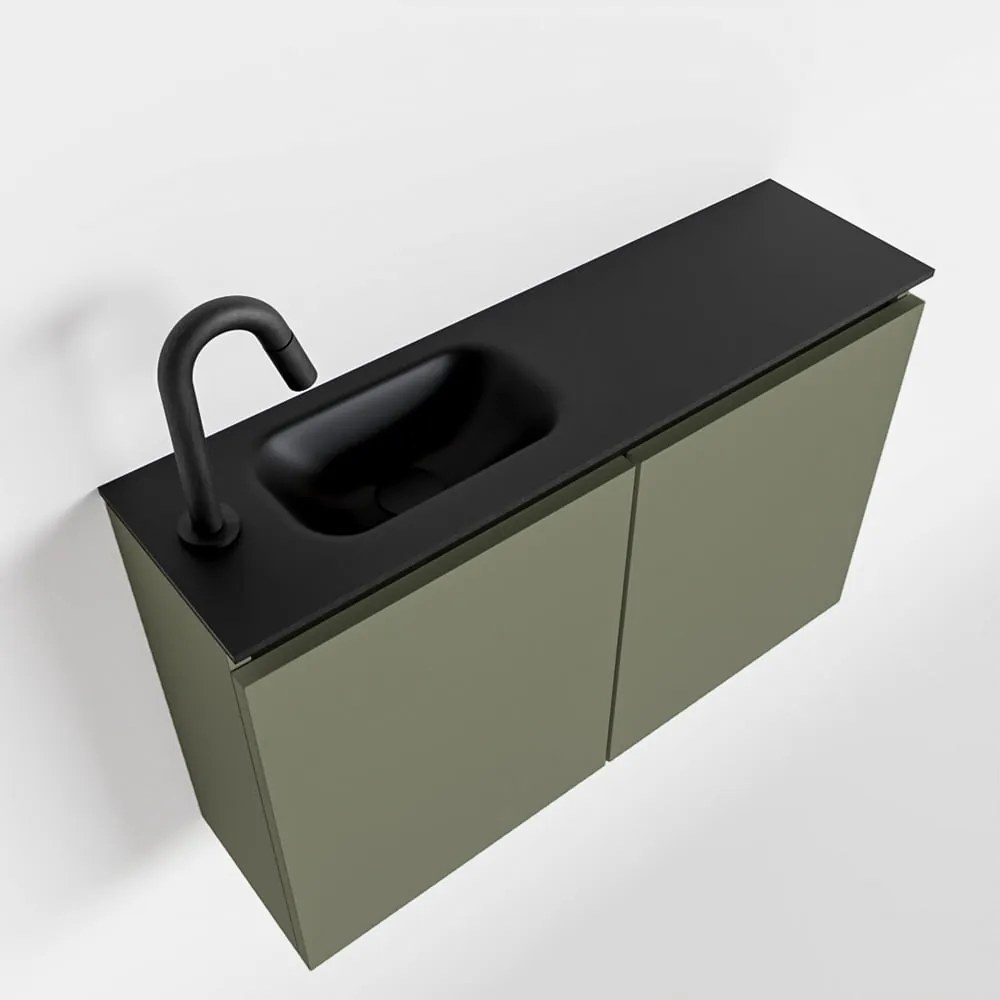 Mondiaz Ture 80cm toiletmeubel army met wastafel urban links 1 kraangat