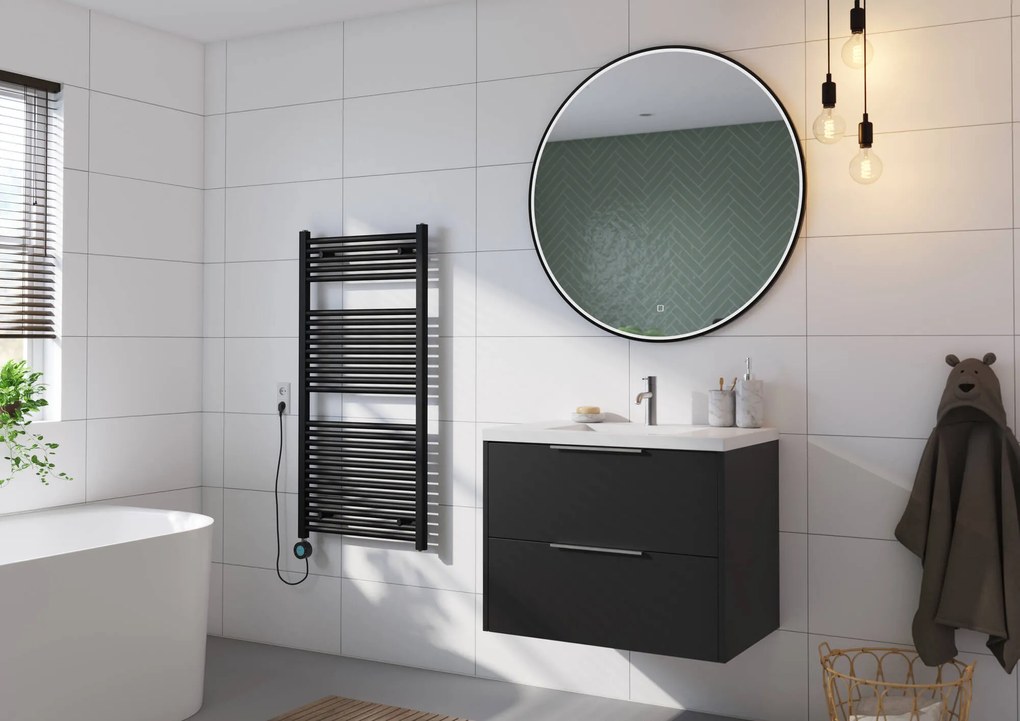 Saqu Cole elektrische radiator 700W 60x120cm mat zwart