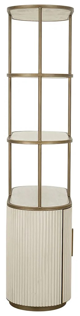Richmond Interiors Tivoli Open Wandkast Beige Goud - 100x45x197cm.