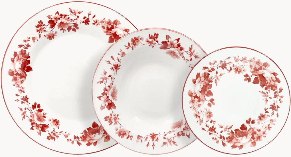 Porseleinen serviesset New Charlotte, 6 personen, 18-delig