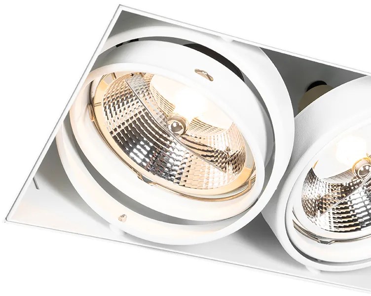 Inbouwspot wit GU10 AR111 trimless 2-lichts - Oneon