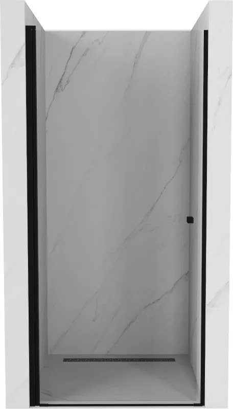 Mexen Pretoria draaibare douchedeur 70 cm, transparant, zwart - 852-070-000-70-00