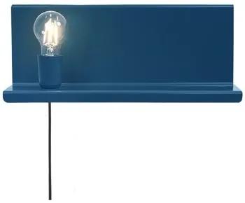 Wandlampen Blauw Homemania  Shelfie2 Wandlamp, Modern ontwerp, Donkerblauw, 40x14x17cm