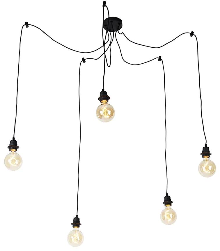 Eettafel / Eetkamer Industriële hanglamp zwart 5-lichts - Cava Modern Minimalistisch rond Binnenverlichting Lamp