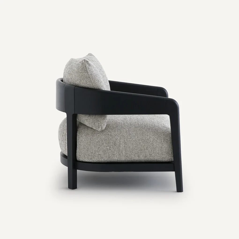 Fauteuil essenhout met naturelle of zwart tint Magalena