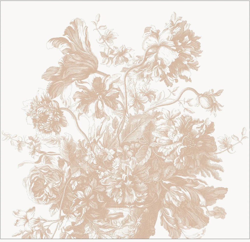 Behang Engraved Flowes