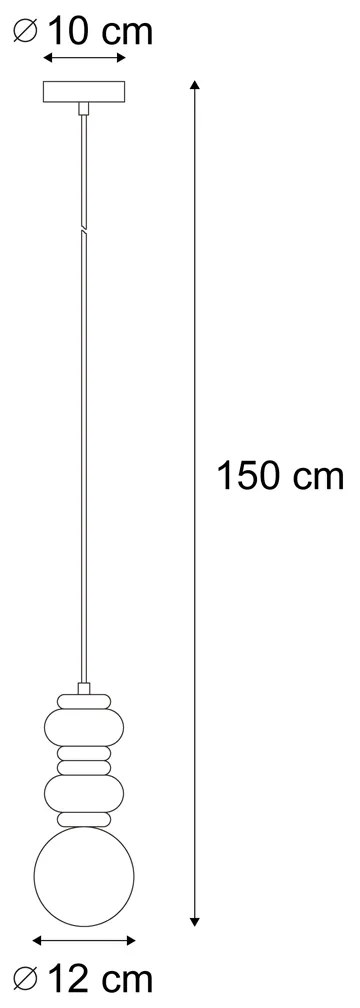 Retro hanglamp beige met mat glas - Fedde Retro G9 Binnenverlichting Lamp