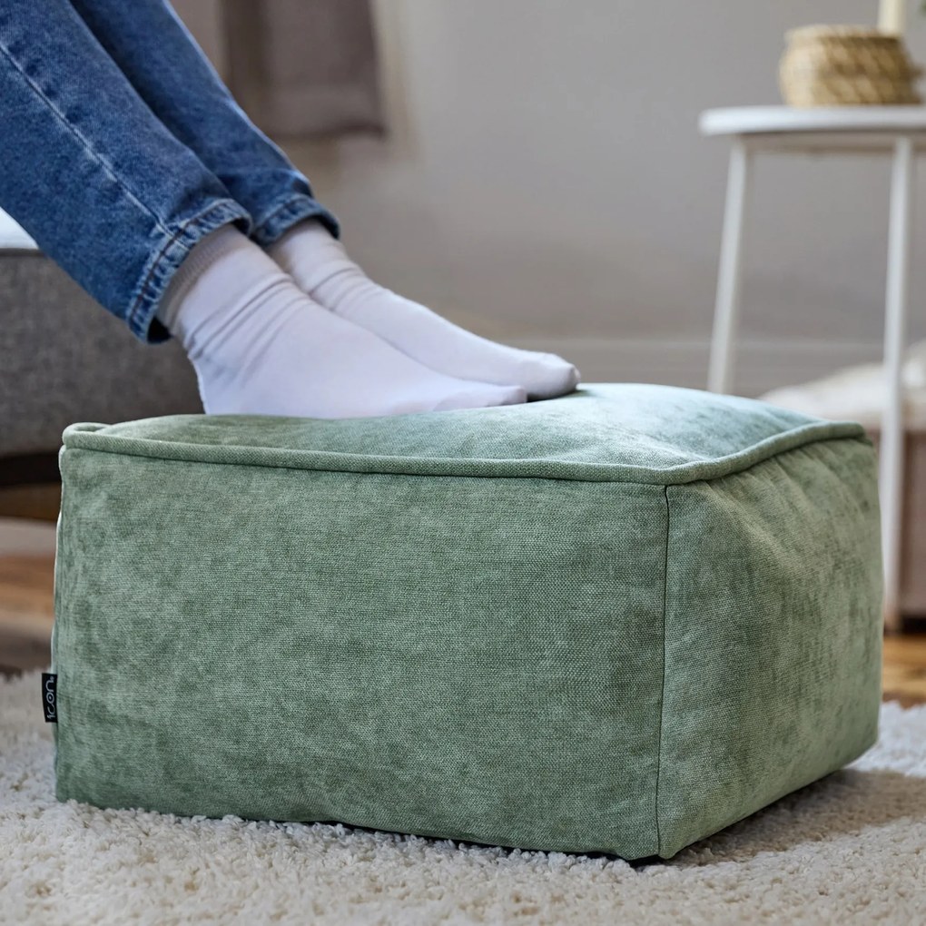 Amara Poef Chenille - Groen