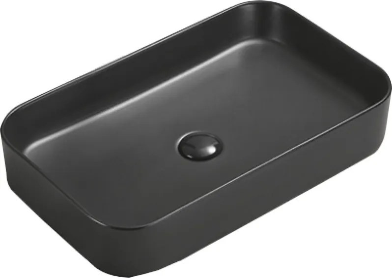 Mexen Vena opbouw waskom 71 x 37 cm, zwarte mat - 22196085