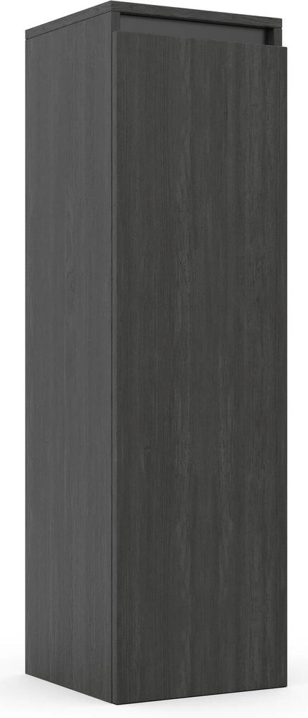 Saqu Gaia halfhoge kast rechts 35x34x120cm gebrand zwart