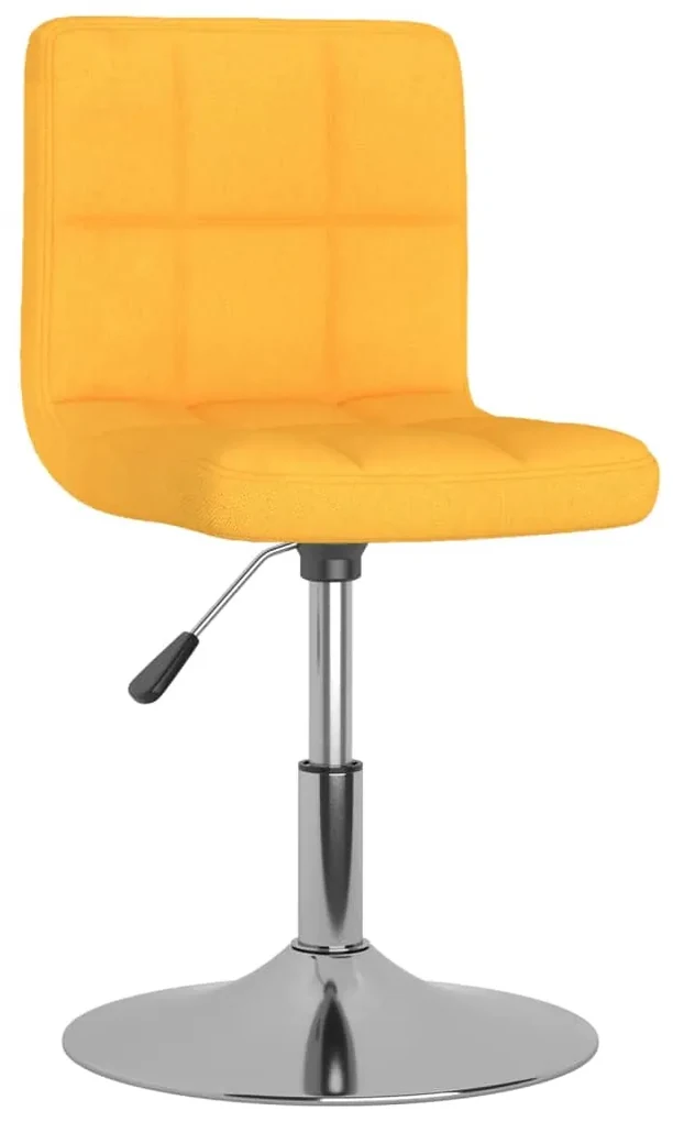 vidaXL Eetkamerstoelen draaibaar 6 st stof geel