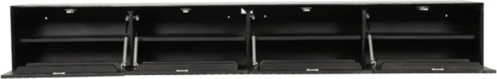 Starfurn Madison Black Hangend Tv-meubel Zwart Hout Ribbels 200 Cm - 200x35x30cm.