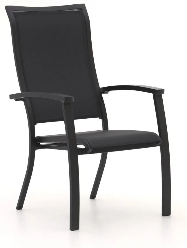 + 15% kassakorting | Dining tuinstoel | Bellagio  Lugo | Textileen | Grijs | Stapelbaar | Kees Smit Tuinmeubelen