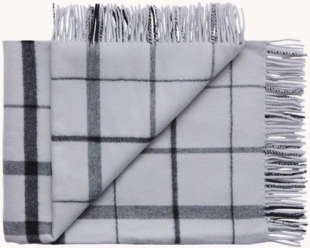 Wollen plaid Warp met franjes