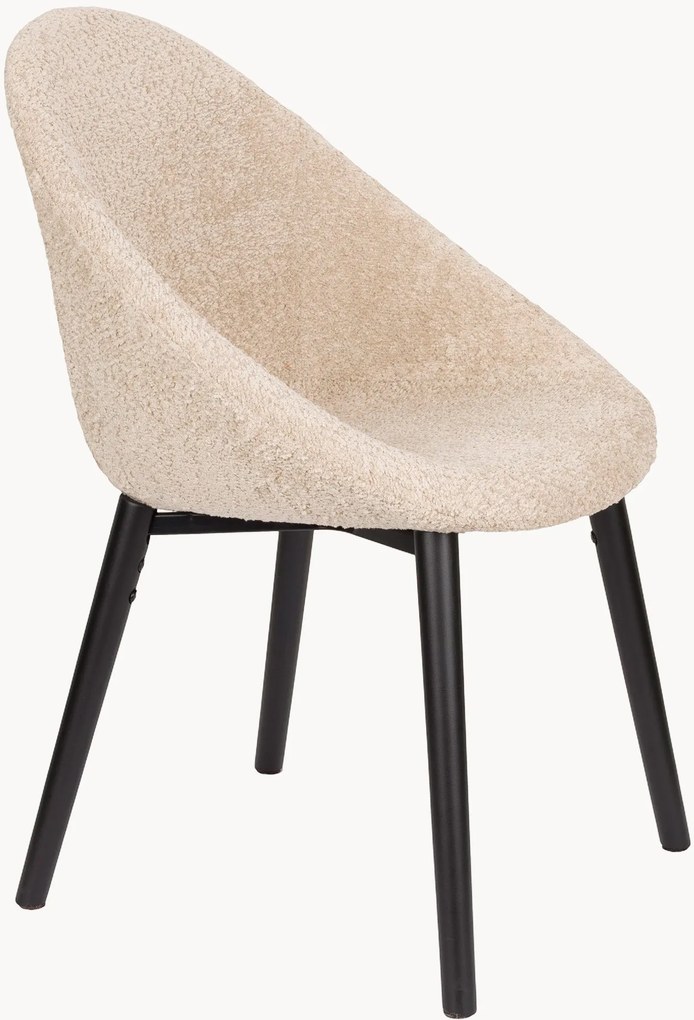 Gestoffeerde eetkamerstoel Fenna met beukenhouten poten