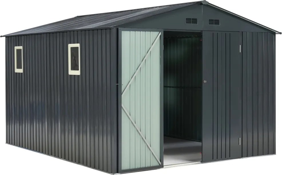 Metalen gereedschapshuisje Helsinki 3 x 3,7 m Store Boss antraciet