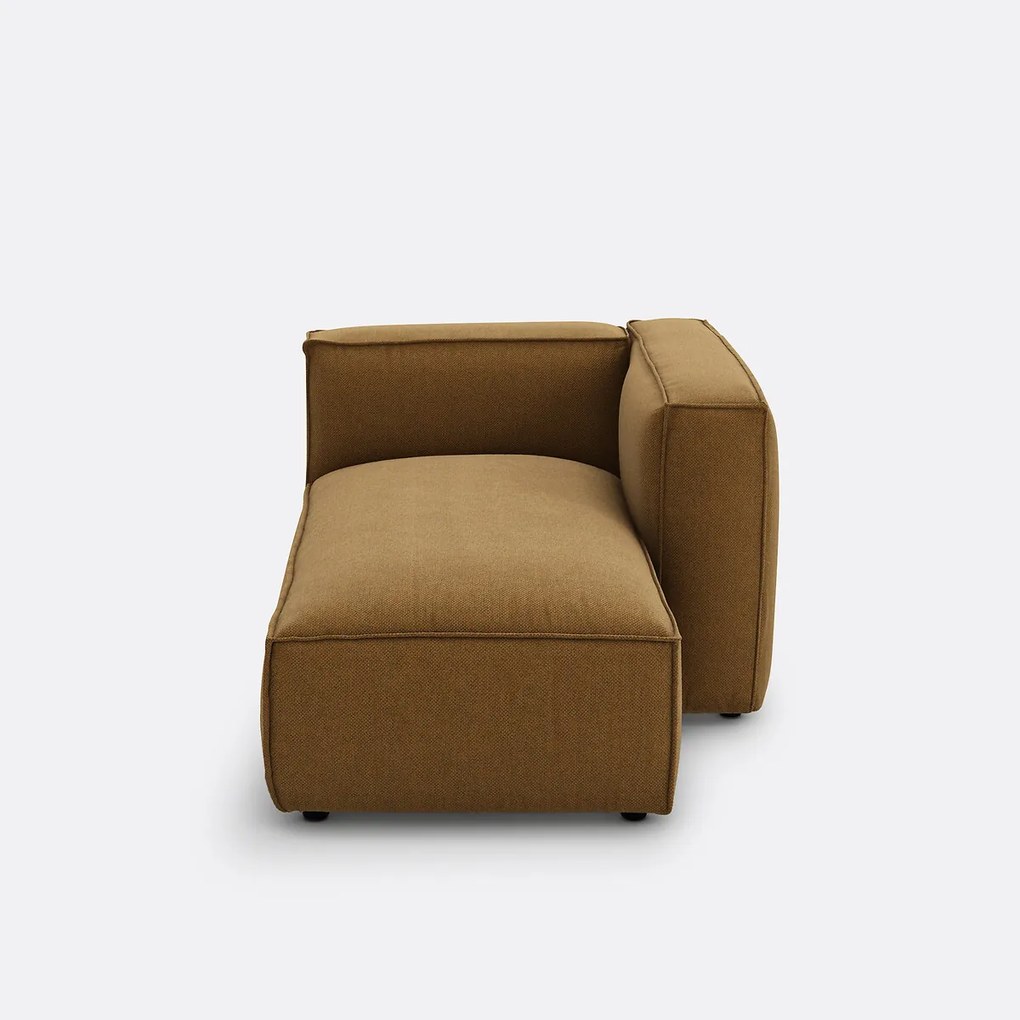 Modulaire longchair van getextureerde stof, Seven
