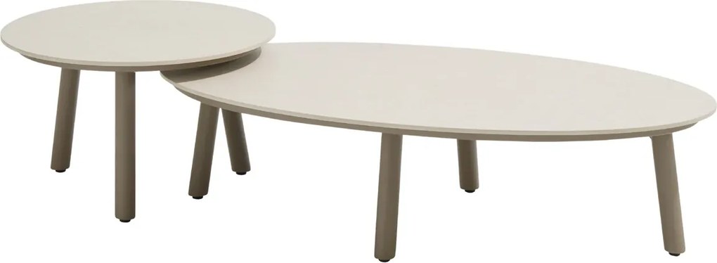 Taste by 4 Seasons Salute salontafel Mocca met keramisch tafelblad 120 x 65 cm (H 30 cm) Loungetafel beige weerbestendig