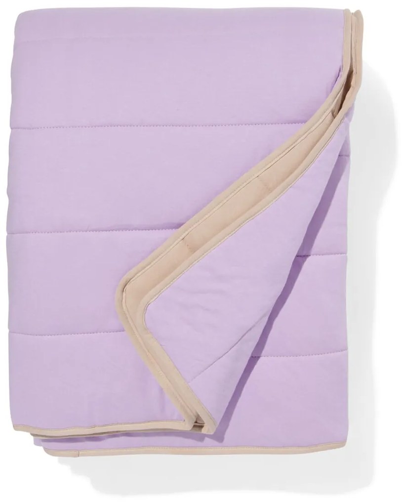 HEMA LINDA. Bedsprei 260x235 Lekker Lila/bruisend Beige (multi)