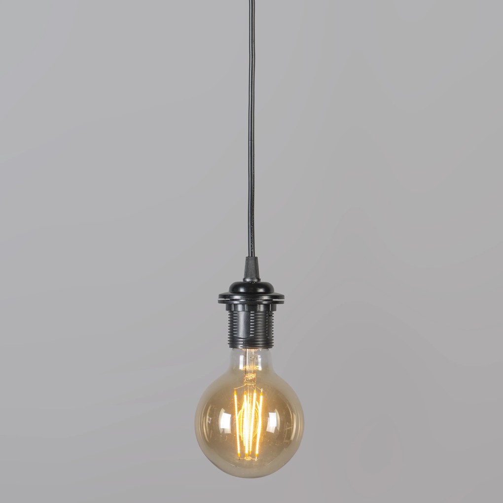 Set van 2 retro hanglampen zwart 50 cm - Granny Frame