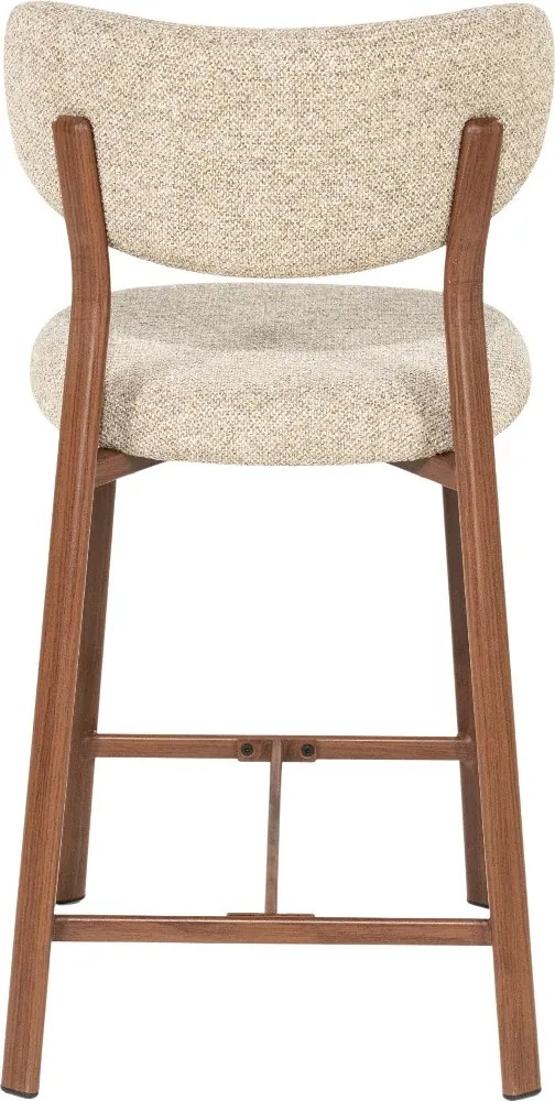 By-Boo Sedia Barkruk Met Houten Poten Bruin
