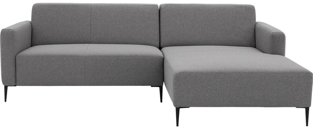 Goossens Key West grijs, stof, 2-zits, modern design