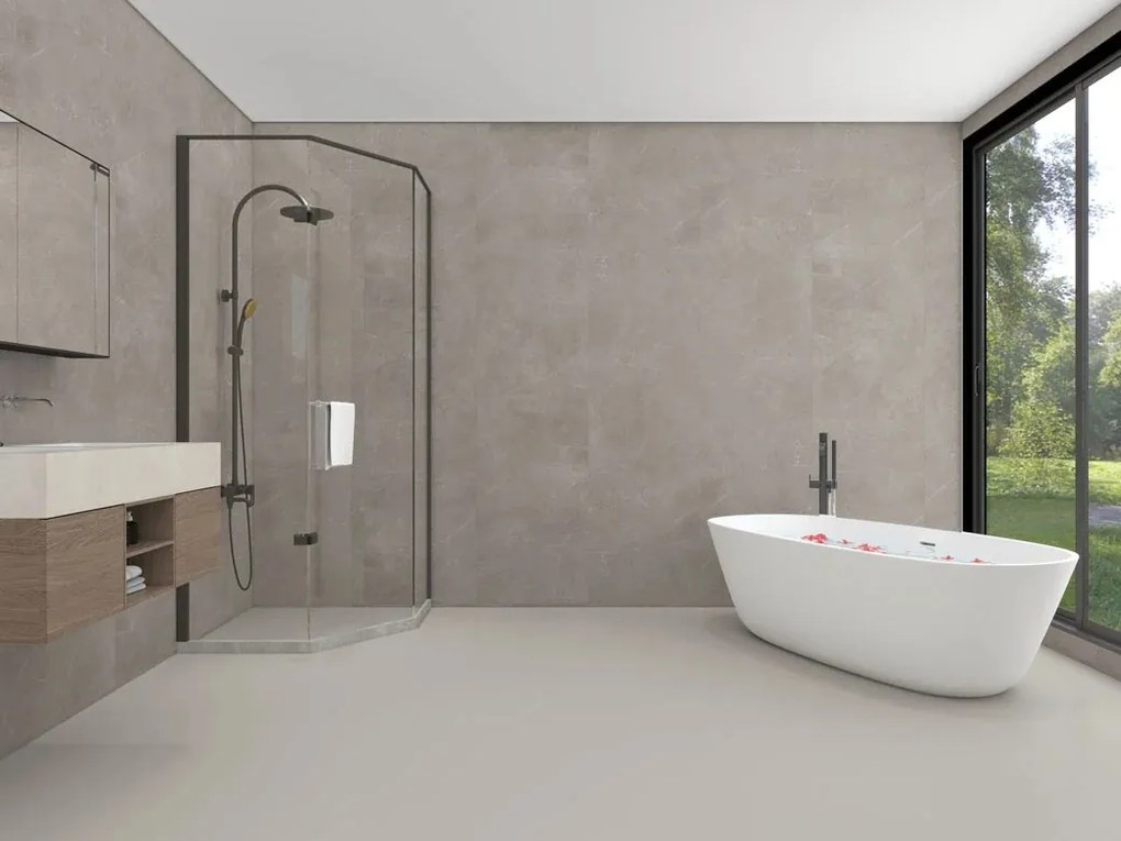 KS Vinyl wandpaneel 60x260cm mistgrijs