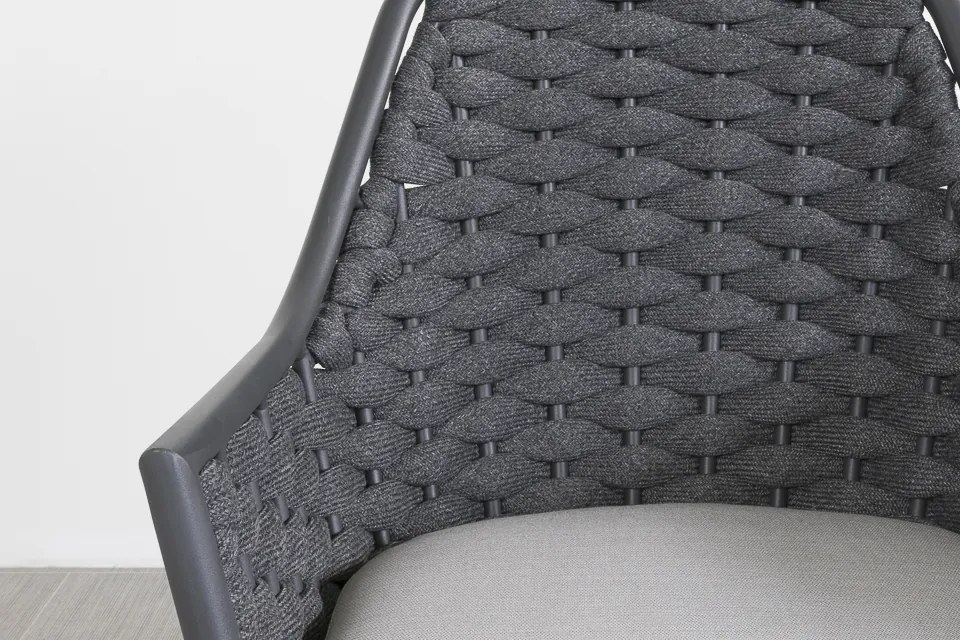 Lucca dark grey/Verona antraciet 220 cm. tuinset - 7-delig