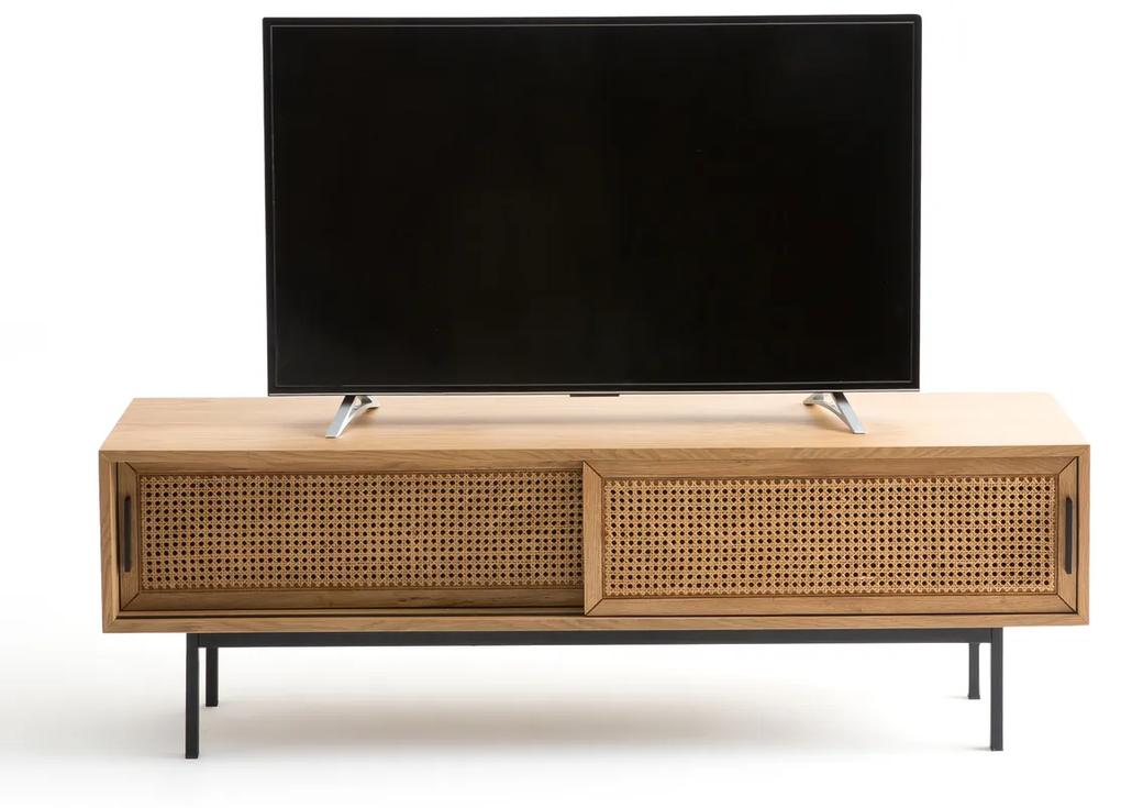 TV-meubel in eik en vlechtwerk 160 cm, Waska