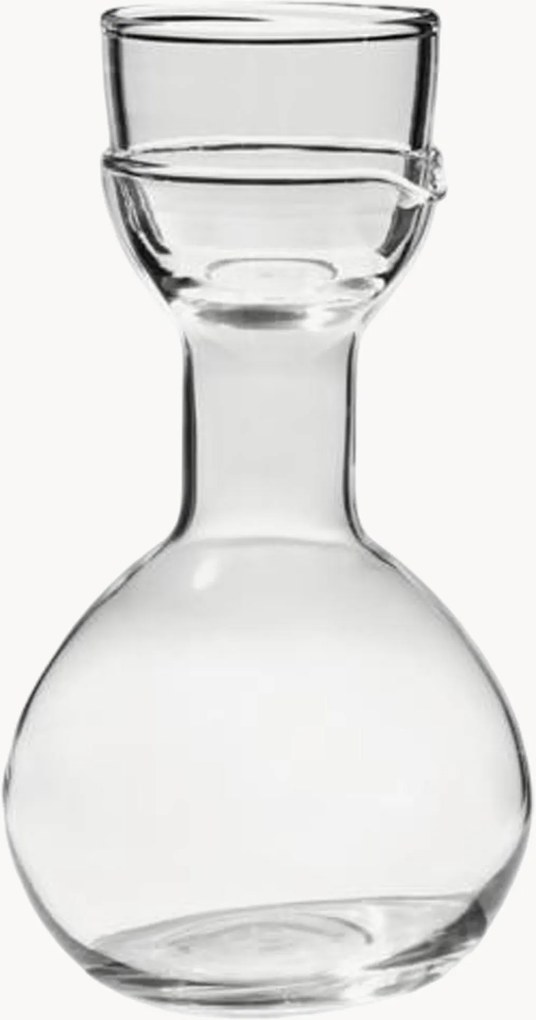 Mondgeblazen karaf Pinho met waterglas, 1.1 L