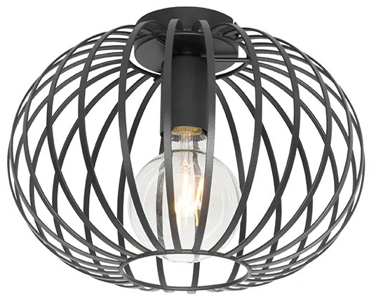 Smart plafondlamp zwart 30 cm incl. Wifi G95 - Johanna