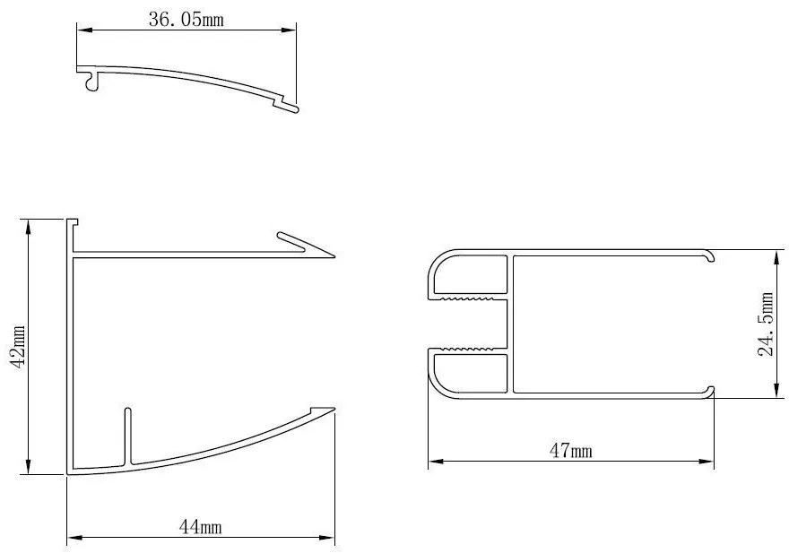 Mueller Basic Inloopdouche 50x200cm Anti Kalk Coating