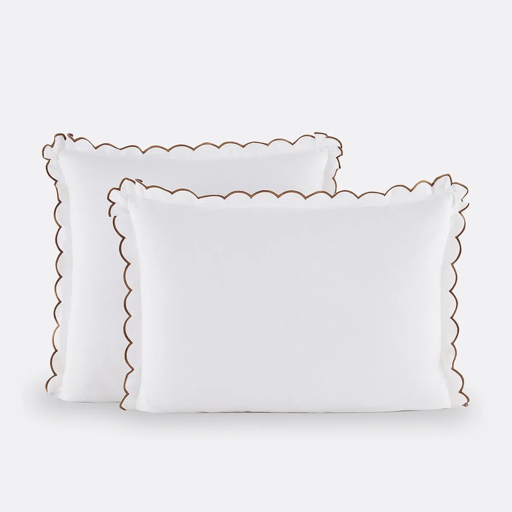 Effen kussensloop met franjes in gewassen katoen, Scenario