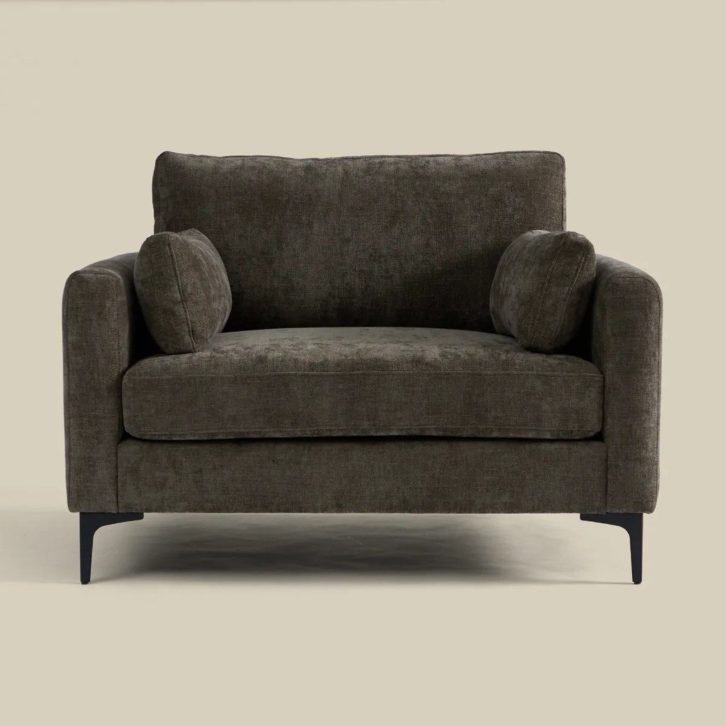 Fauteuil Grijsbruine Stof
