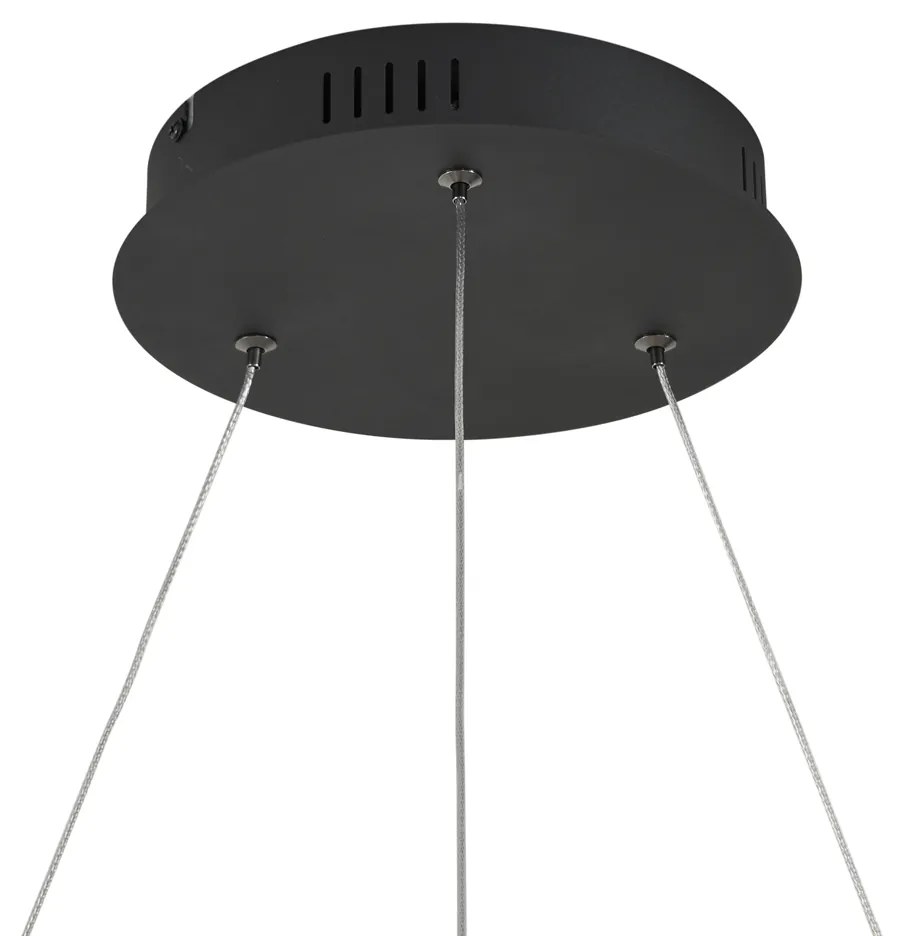 Design hanglamp zwart 120cm incl. LED 3-staps dimbaar - Anello