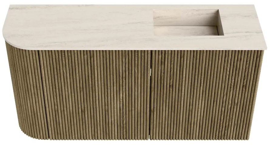Mondiaz Joya DLux 80cm toiletmeubel ronding links dusk met wastafel faye rechts 1 kraangat meli