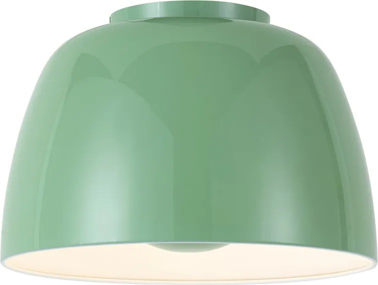 Retro plafondlamp groen met witte binnenkant incl. LED 3-staps dimbaar - Vera