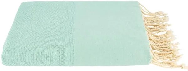Lantara - Plaid Of Grand Foulard Mint Katoen - Groen