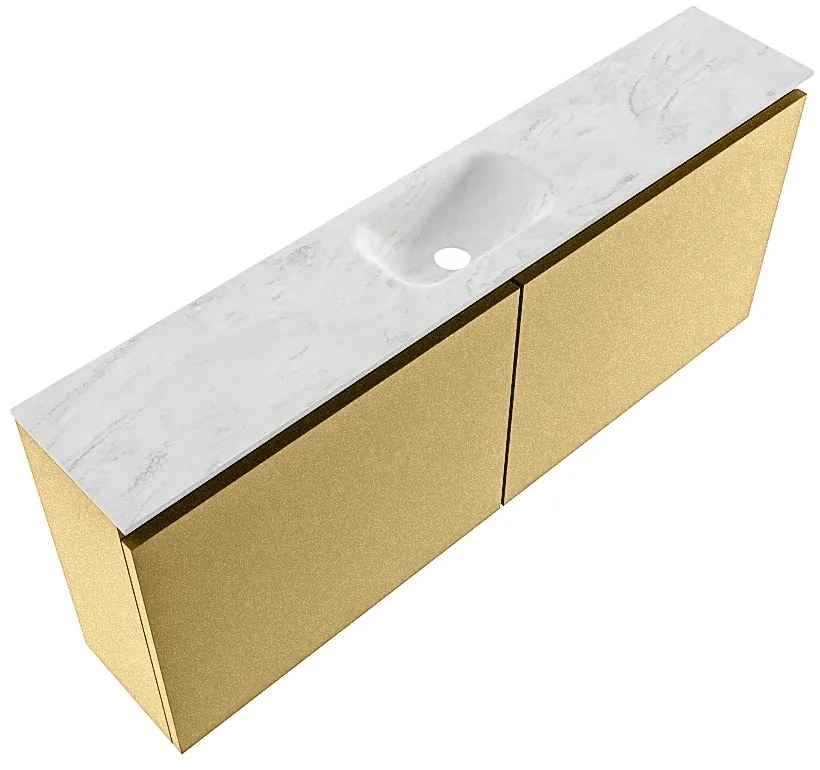 Mondiaz Ture DLux toiletmeubel 120cm oro met wastafel opalo midden met kraangat