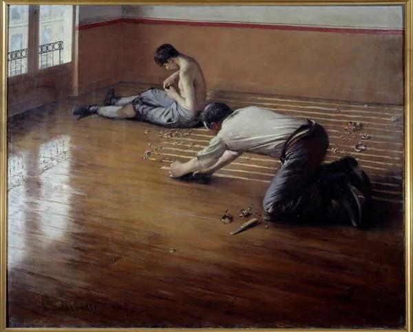 Caillebotte, Gustave - Kunstdruk The floor planers., (40 x 30 cm)