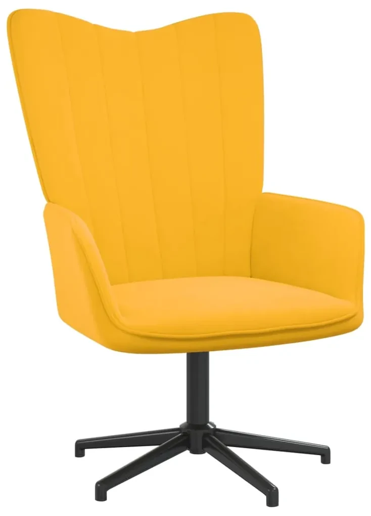 vidaXL Relaxstoel fluweel mosterdgeel
