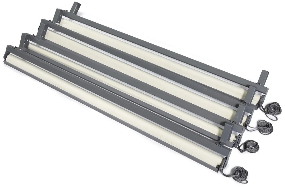 Lagos 3x3 vrijstaande terraspergola met rolluiken aan twee zijden Garden Point antraciet en wit