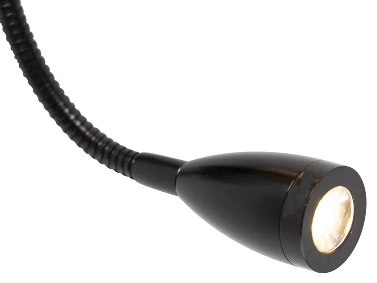 Smart wandlamp zwart met velours kap incl. Wifi A60 - Stacca